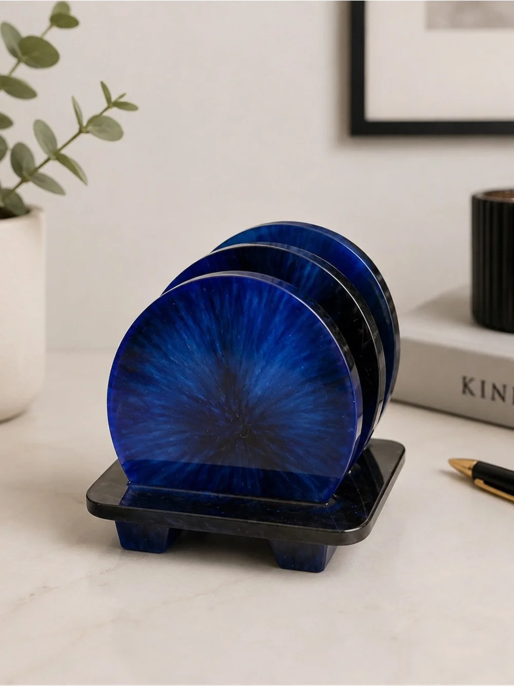 Handmade modern blue